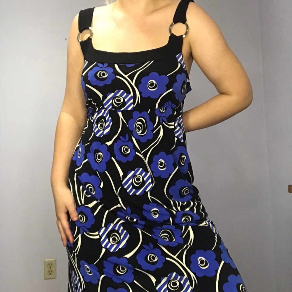 fancy floral purple event dress